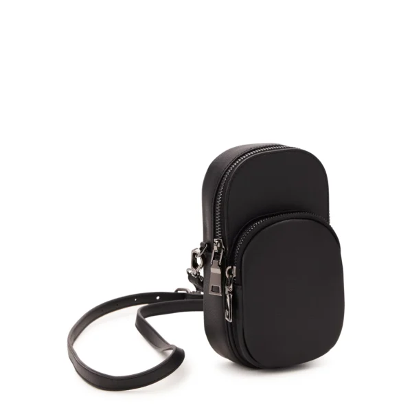 Women's Rounded Phone Crossbody, Black