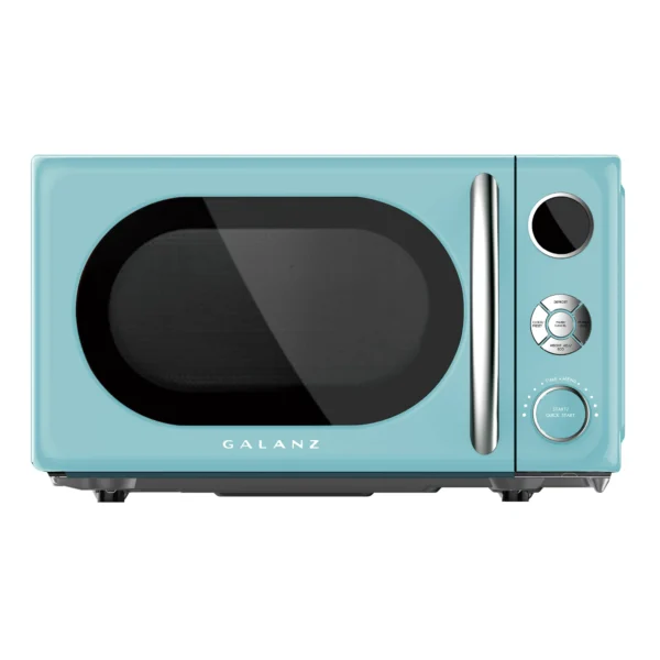 Retro Countertop Microwave Oven, 700 Watts, Blue, New