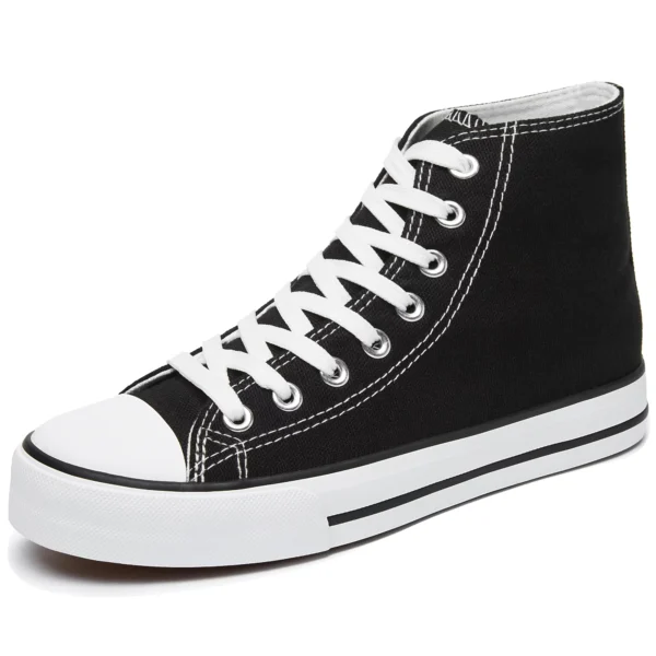 Women's High Top Sneakers Fashion Lace-Up Canvas Casual Shoes